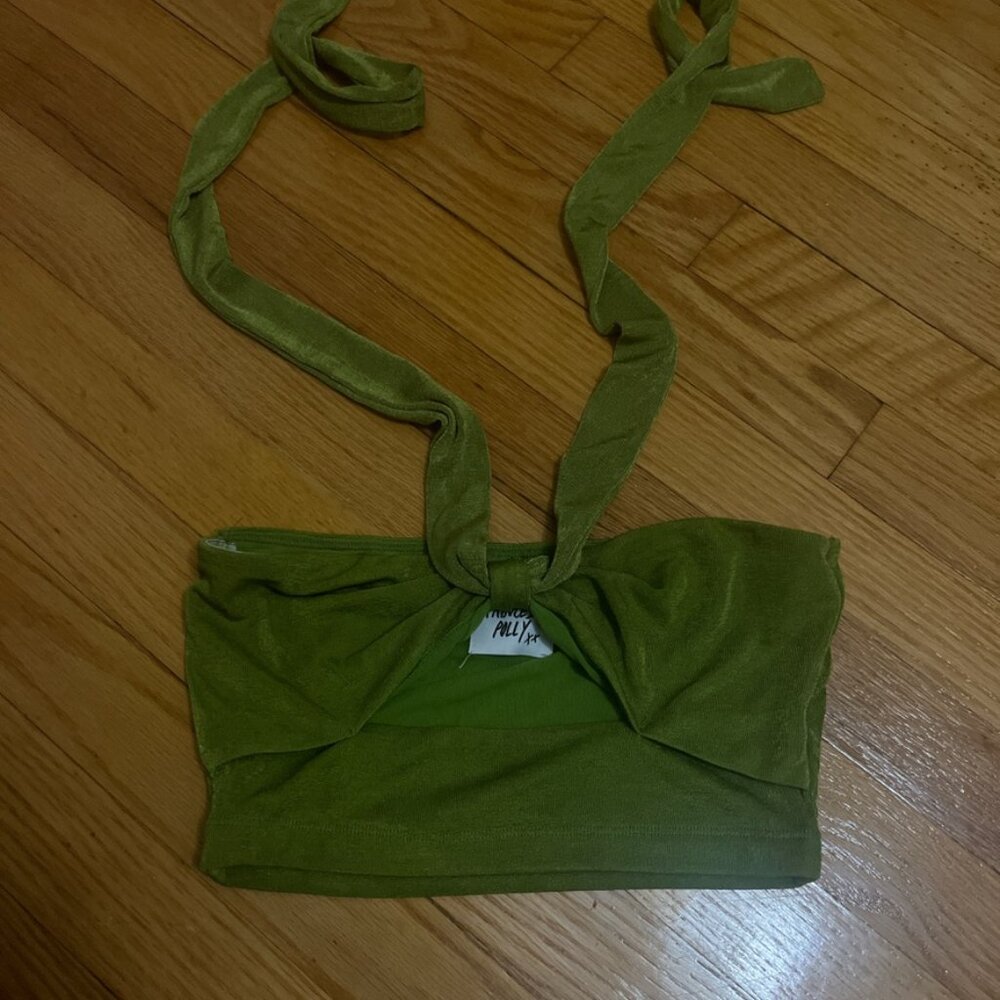 Green Crop Top